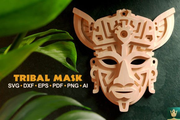 Download Tribal Mask V5 3D Layered | SVG Cut File - Mask Collection